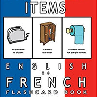 Flashcard book HOUSEHOLD ITEMS English to French