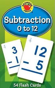 Subtraction 0 to 12 Flashcards