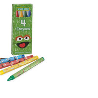 Caja de 4 crayones de cera Sesame Street