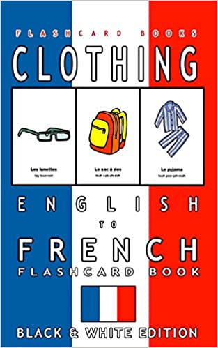 Flashcard book CLOTHING English to French