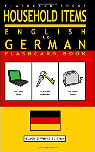 Flashcard book HOUSEHOLD ITEMS English to German