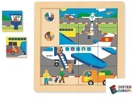 Puzzle Rompecabezas  Aeropuerto de madera