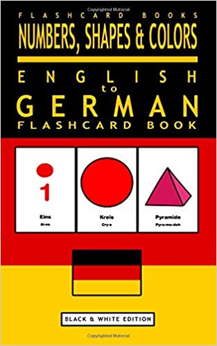 Flashcard Book NUMBERS SHAPES COLORS English to German