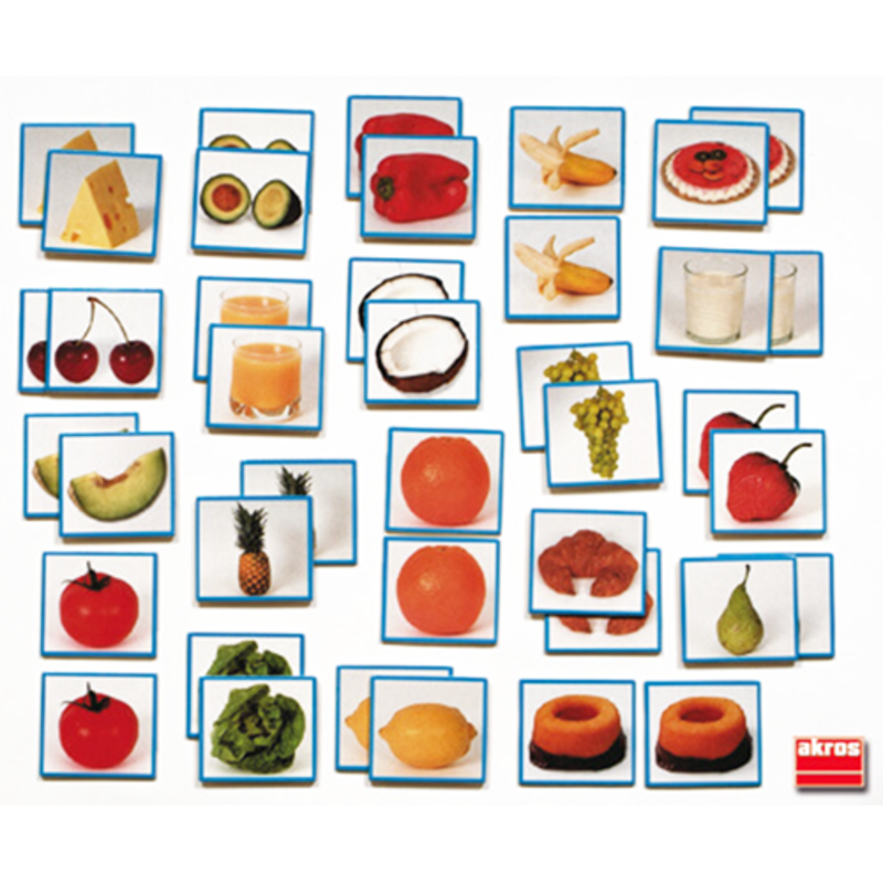 Juego de Memoria  Tarjetas de Alimentos